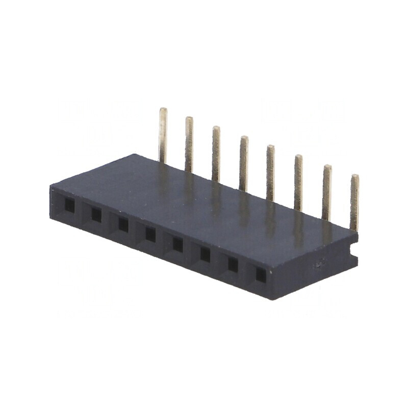 Conector şiruri pini soclu mamă 8 pini 90° 2,54mm | Electronic-mag.ro | Componente Electronice