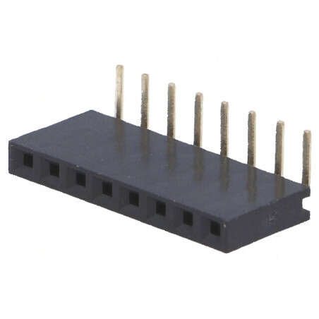 Conector şiruri pini soclu mamă 8 pini 90° 2,54mm | Electronic-mag.ro | Componente Electronice