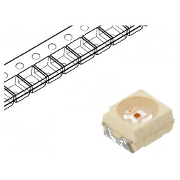 LED SMD 3528 PLCC2 Verde 4,5-12mcd 3,5x2,8x1,75mm 60° 20mA | Electronic-mag.ro | Componente Electronice