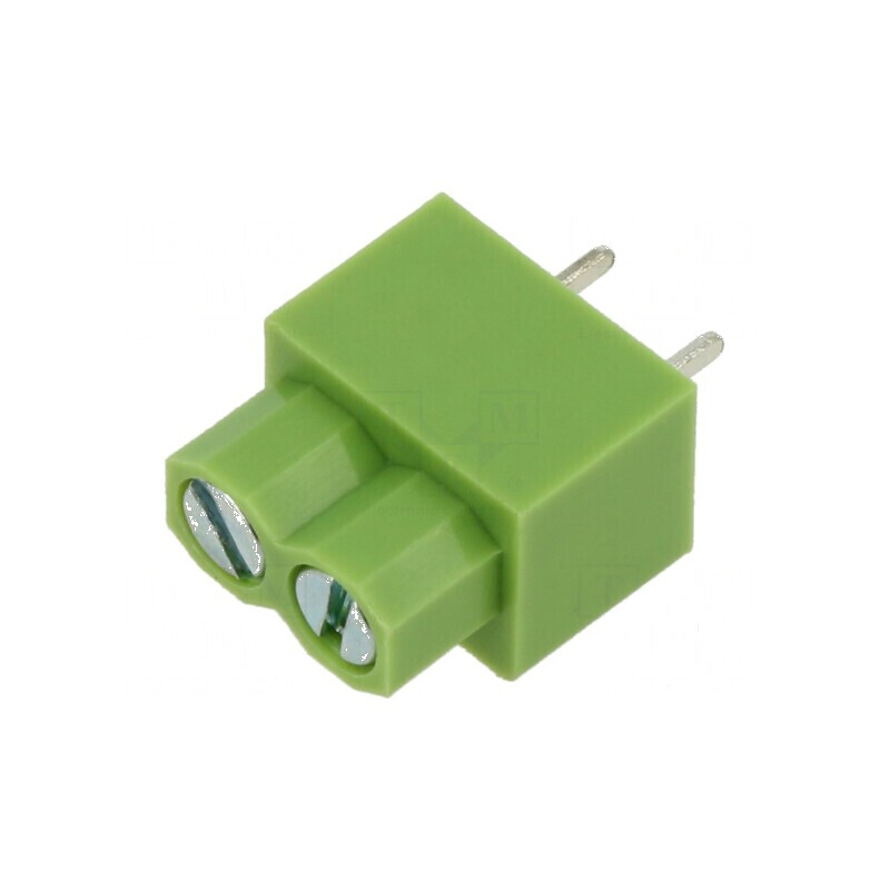 Regletă de conexiuni pentru PCB 90° 5mm 2 piste verde | Electronic-mag.ro | Componente Electronice Regletă de conexiuni pentru PCB 90° 5mm 2 piste verde | Electronic-mag.ro | Componente Electronice
