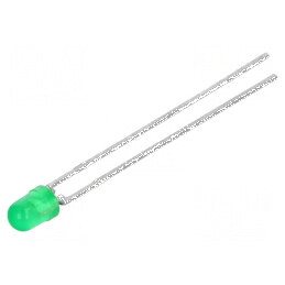 LED 3mm Verde 2,5-13mcd 30° Convex | Electronic-mag.ro | Componente Electronice