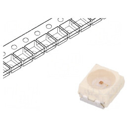 LED SMD 3528 PLCC2 Verde 0,71-1,6mcd 3,5x2,8x1,75mm 60° 2mA | Electronic-mag.ro | Componente Electronice