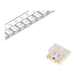 LED SMD 1210 roșie/galben-verde 3x2,5x1,5mm 60° 20mA 60/60mW | Electronic-mag.ro | Componente Electronice