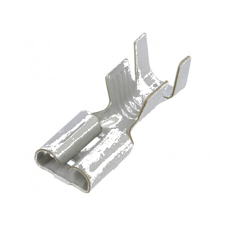 Terminal plat 6,3mm mamă 4÷6mm2 crimpat pe cablu drept | Electronic-mag.ro | Componente Electronice
