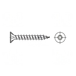 Şurub pentru lemn 3,5x25 Torx TX15 SPAX Øcap 7mm | Electronic-mag.ro | Componente Electronice
