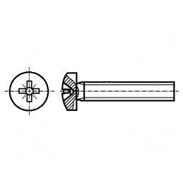 Şurub M6x16 Cap Rotund Pozidriv PZ3 Oțel Inoxidabil A2 | Electronic-mag.ro | Componente Electronice