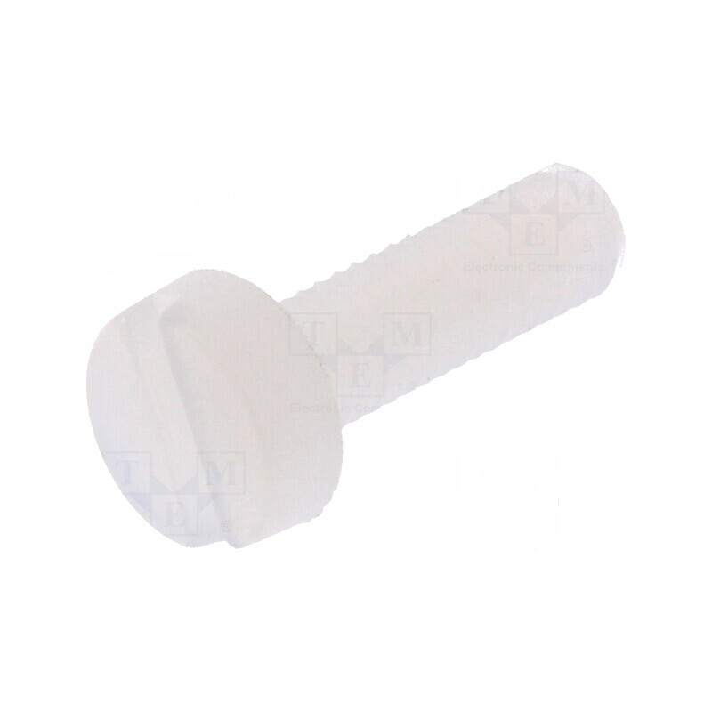 Şurub M3x10 mm cu cap rotund crestat din poliamidă | Electronic-mag.ro | Componente Electronice