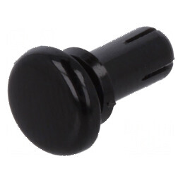 Diblu poliamidă 8mm, diametru orificiu montare 4,1mm, negru | Electronic-mag.ro | Componente Electronice