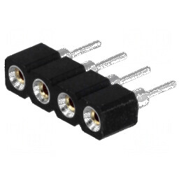 Conector şiruri pini soclu mamă 4 contacte THT | Electronic-mag.ro | Componente Electronice