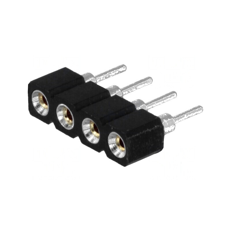 Conector şiruri pini soclu mamă 4 contacte THT | Electronic-mag.ro | Componente Electronice