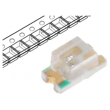 LED SMD 0603 albastru 11-18mcd 1,6x0,8x0,8mm 20mA 100mW | Electronic-mag.ro | Componente Electronice