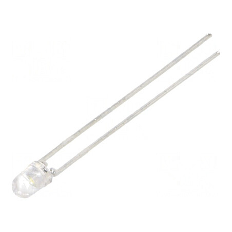 LED 3mm Alb Rece 1150-5500mcd 50° Convex | Electronic-mag.ro | Componente Electronice