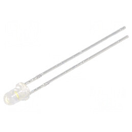 LED 3mm Alb Rece 4900-16500mcd 30° 2,9-3,5VDC 60mW | Electronic-mag.ro | Componente Electronice