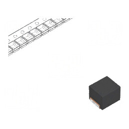 Inductor ferită SMD 1008 10uH 155mA 3,5Ω Q25 2,52MHz | Electronic-mag.ro | Componente Electronice