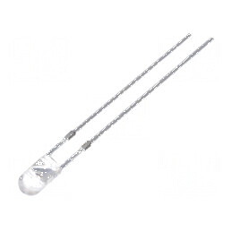 LED 3mm roșie 5800-7000mcd 30° convex | Electronic-mag.ro | Componente Electronice