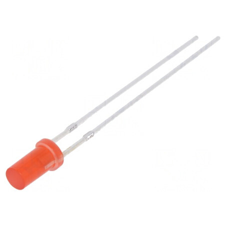 LED 3mm roșie 330-500mcd 140° plat 2 termeni | Electronic-mag.ro | Componente Electronice