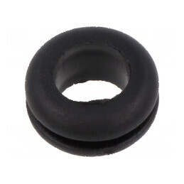 Manşon negru Øorif 10mm x Øorif 8mm pentru panou max. 1,5mm | Electronic-mag.ro | Componente Electronice