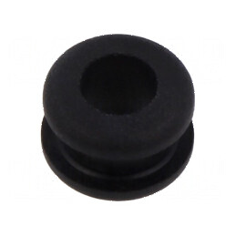 Manşon negru Øorif 9mm Øorif 6mm pentru panou max. 4mm | Electronic-mag.ro | Componente Electronice