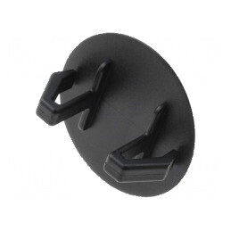 Capac de protecție poliamidă Ø15,5mm H: 12,1mm negru | Electronic-mag.ro | Componente Electronice