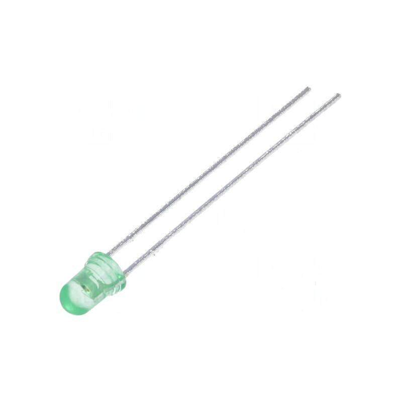 LED 3mm Verde 12-40mcd 55° Convex | Electronic-mag.ro | Componente Electronice