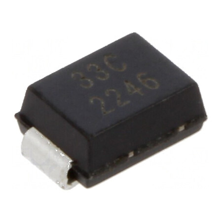 Diodă TVS bidirecțională 0,6kW 33V 13,3A SMB rolă bandă | Electronic-mag.ro | Componente Electronice