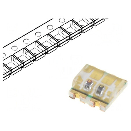 LED SMD 0603 roșie/verde 1,6x1,5mm 120° 5mA | Electronic-mag.ro | Componente Electronice