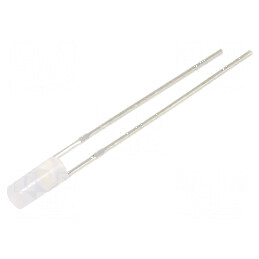 LED 3mm alb rece 750-1120mcd 110° plat 102mW | Electronic-mag.ro | Componente Electronice