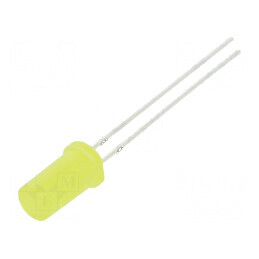 LED 5mm galben 220-330mcd 180° plat | Electronic-mag.ro | Componente Electronice