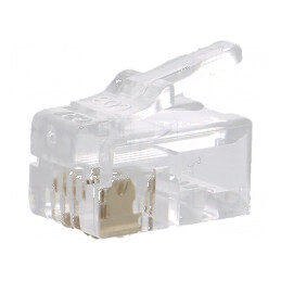 Conector RJ10 4p4c mufă aurită neecranată | Electronic-mag.ro | Componente Electronice