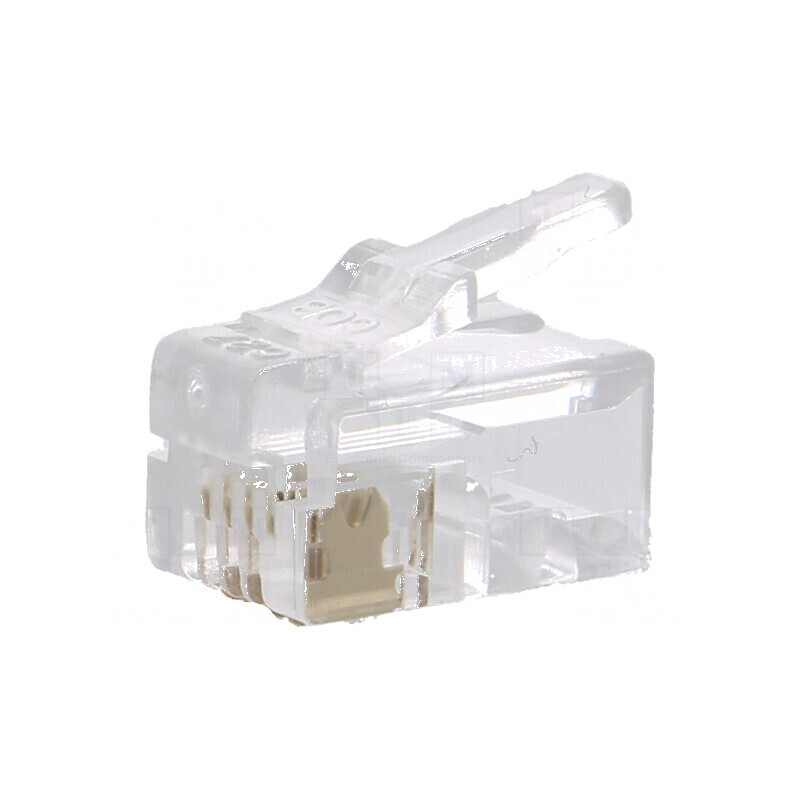 Conector RJ10 4p4c mufă aurită neecranată | Electronic-mag.ro | Componente Electronice