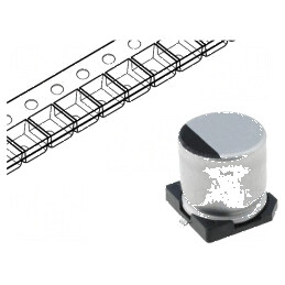 Condensator electrolitic SMD 100µF 50V Ø8x10mm ±20% 2000h | Electronic-mag.ro | Componente Electronice