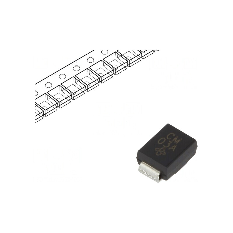 Diodă TVS 600W 32,75V 11,3A bidirecțională SMB - rolă, bandă | Electronic-mag.ro | Componente Electronice
