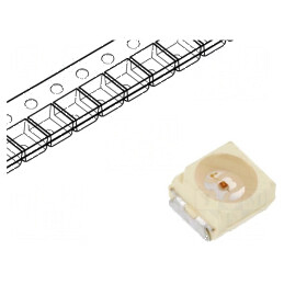 LED SMD 3528 PLCC2 Verde 7,1-28mcd 3,5x2,8x1,75mm 120° 2mA | Electronic-mag.ro | Componente Electronice
