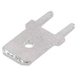 Terminal plat 6,3mm 0,8mm tată THT alamă cositorit drept | Electronic-mag.ro | Componente Electronice