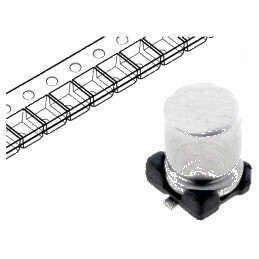Condensator electrolitic SMD 100uF 50V ±20% | Electronic-mag.ro | Componente Electronice