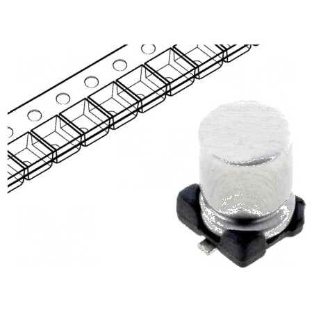Condensator electrolitic SMD 100uF 50V ±20% | Electronic-mag.ro | Componente Electronice