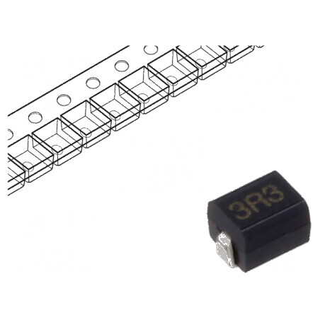 Inductor ferită SMD 1210 3,3uH 180mA 1,2Ω Q30 7,96MHz | Electronic-mag.ro | Componente Electronice