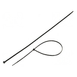 Colier de strângere negru 450mm x 4,8mm poliamidă 215,5N | Electronic-mag.ro | Componente Electronice