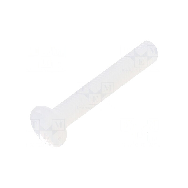 Şurub M3x20 îngropat crestat 1mm poliamidă naturală | Electronic-mag.ro | Componente Electronice