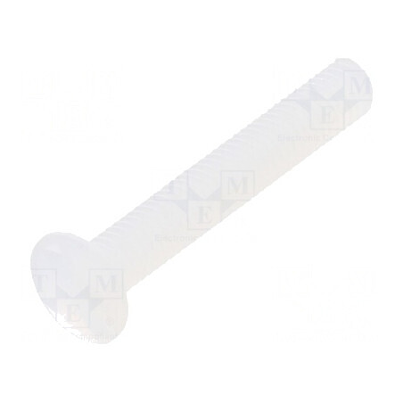 Şurub M3x20 îngropat crestat 1mm poliamidă naturală | Electronic-mag.ro | Componente Electronice