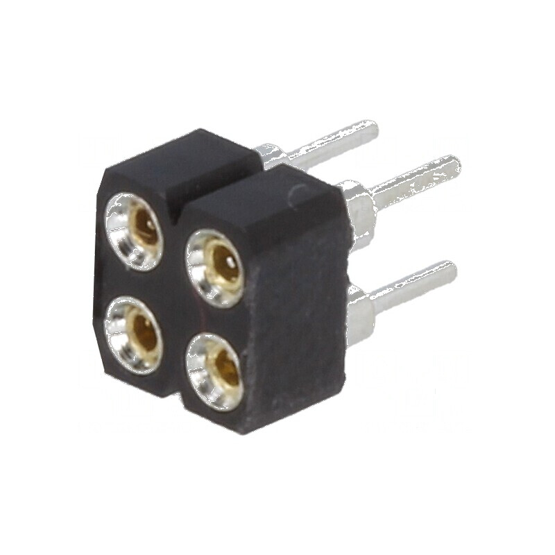 Conector şiruri pini soclu mamă 4 contacte întoarse THT | Electronic-mag.ro | Componente Electronice