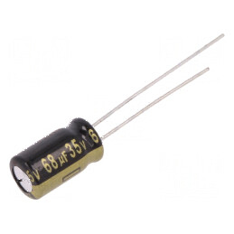 Condensator electrolitic low ESR THT 68uF 35V Ø6,3x11,2mm | Electronic-mag.ro | Componente Electronice