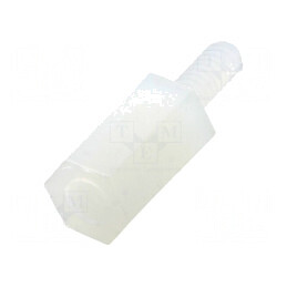 Piuliță distanțieră filetată hexagonală poliamidă M2, 7mm | Electronic-mag.ro | Componente Electronice