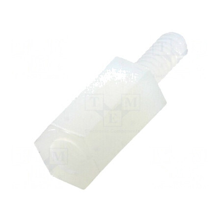 Piuliță distanțieră filetată hexagonală poliamidă M2, 7mm | Electronic-mag.ro | Componente Electronice