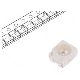 LED SMD 3528 Verde PLCC4 1120-2800mcd 3,5x2,8x1,9mm 120° | Electronic-mag.ro | Componente Electronice