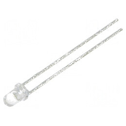LED 3mm alb rece 2500-5000mcd 25° convex | Electronic-mag.ro | Componente Electronice
