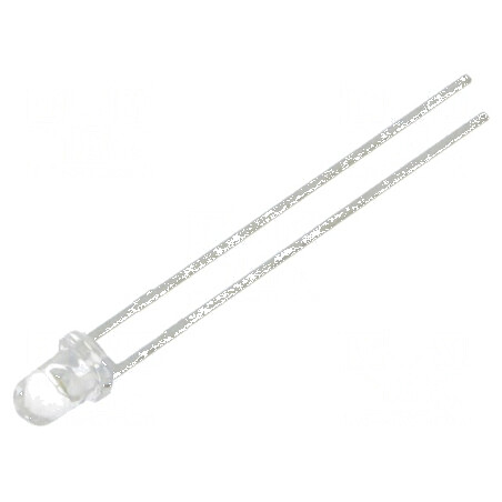 LED 3mm alb rece 2500-5000mcd 25° convex | Electronic-mag.ro | Componente Electronice