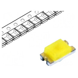 LED SMD 0603 Alb Rece 71-180mcd 130° 5mA cu Lentilă Galbenă | Electronic-mag.ro | Componente Electronice