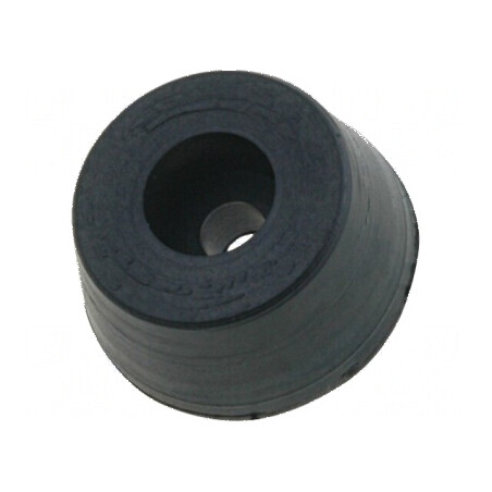 Picioruş negru din gumă 16mm x 13mm x 6mm x 7,8mm x 3mm x 4mm | Electronic-mag.ro | Componente Electronice