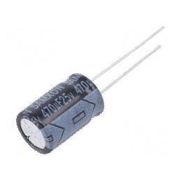 Condensator electrolitic THT 470uF 25V Ø10x16mm 5mm | Electronic-mag.ro | Componente Electronice